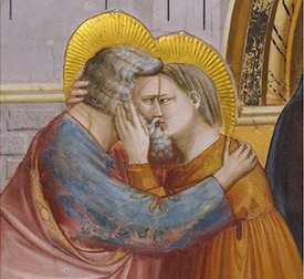 Giotto, “San Joaquín y Santa Ana”, <br>Capilla de los Scrovegni (Padua).