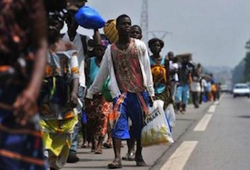 Refugiados de Costa de Marfil. 