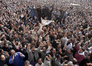 Manifestaciones en El Cairo.