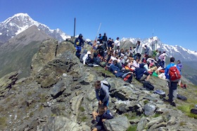 Una excursión durante las vacaciones.