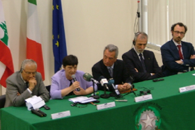 La presentación del Meeting en la Embajada de Beirut.