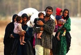 Refugiados cristianos en Siria.