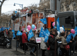 La manifestación en París.