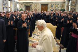 La Fraternidad de San Carlos en audiencia <br>con el Papa.