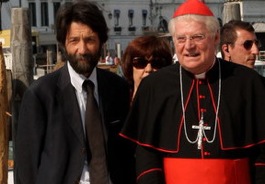 Cacciari y el cardenal Scola.