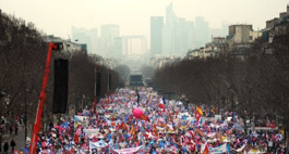 La manifestación en París.