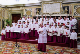 El coro de la Capilla Musical Pontificia.