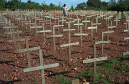 Un cementerio del genocidio en Kigali.