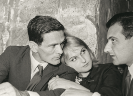 Pasolini, Laura Betti y Goffredo Parise  <br>en el Premio Strega, 1960.