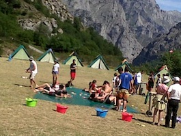 El campamento de Picos de Europa.