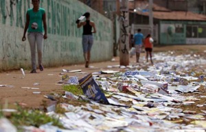 Una calle de Samambaia, en la periferia de Brasilia.