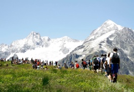 Excursión de los chicos del CLU en La Thuile.