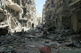 La ciudad de Alepo destruida tras los bombardeos.