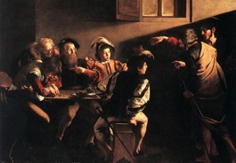 Caravaggio, <i>La Vocación de san Mateo</i>.