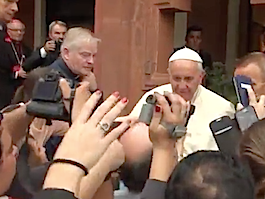 El padre Aldo Trento y el Papa Francisco.