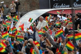 La llegada del Papa Francisco a Bolivia.