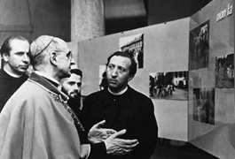 Don Giussani y el entonces cardenal Montini.