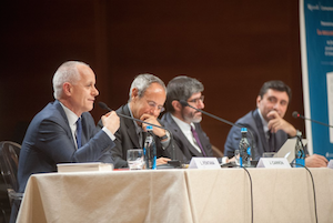 Presentación de “La bellezza disarmata” en Milán <br>(foto de Pino Franchino).