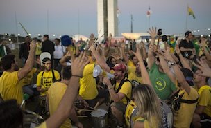 Manifestación en Brasilia.