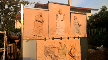 Los paneles de la Transfiguración donada a Mosul.